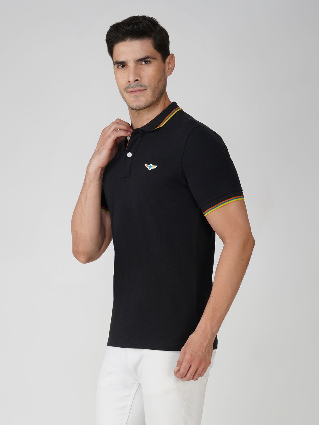 Men’s Tipping Polo T-shirt Black