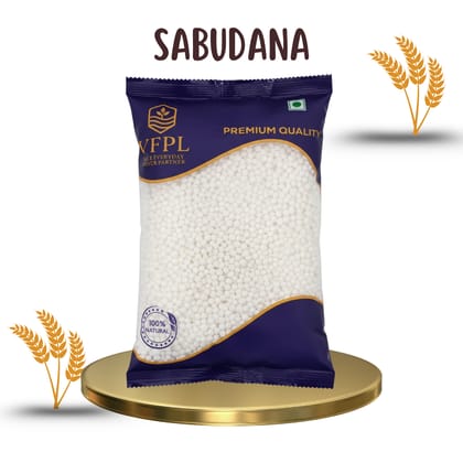 VFPL | Premium Shabudana (1 kg) (Sabudana/Sago Pearls) – 100% Natural Tapioca Pearls | Perfect for Fasting (Vrat), Khichdi, Kheer & Snacks | Gluten-Free & Non-GMO | 