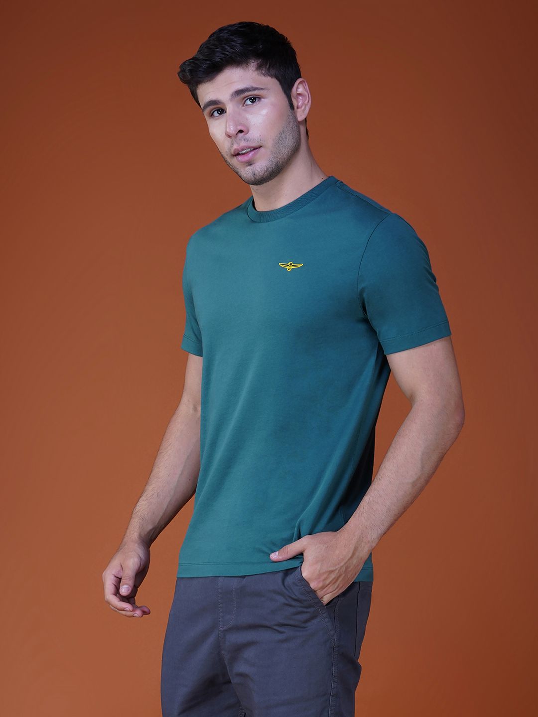 Men's Casual Cotton Jersey Tee Smoke Pine 