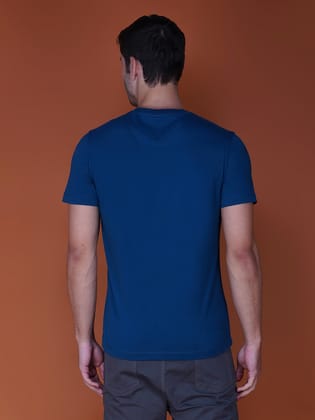 Men's Casual Cotton Jersey Tee Blue