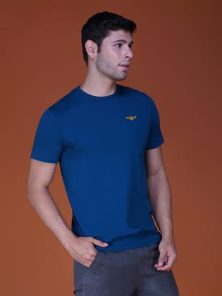 Men's Casual Cotton Jersey Tee Blue