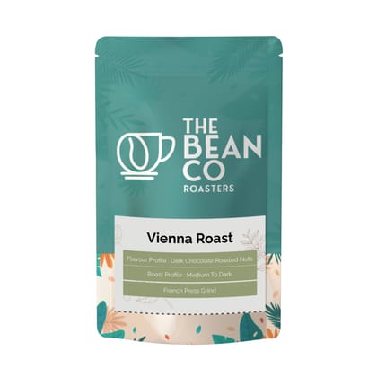 The Bean Co Roasters Vienna Roast Coffee Grounds | Medium-Dark Roast | Aromatic, Full-Bodied & Smooth | Freshly Roasted Premium Coffee For French Press