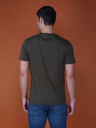 Men's Casual Cotton Jersey Tee Dark Green