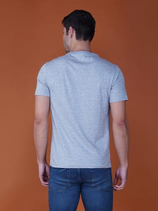 Men's Casual Cotton Jersey Tee Grey Melange Men's Casual Cotton Jersey Tee Grey Melange