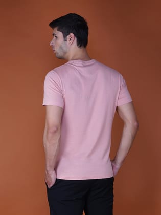 Men's Casual Cotton Jersey Tee Pink 