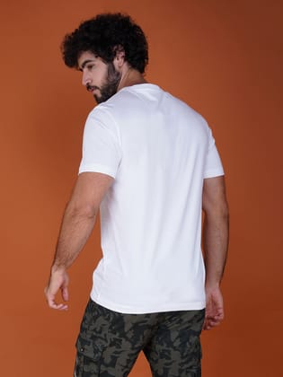 Men's Cotton Branded Tee White