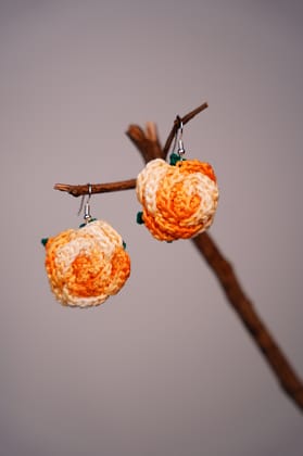 Handwork Woolen Heart Hanging Earring