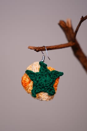 Handwork Woolen Heart Hanging Earring