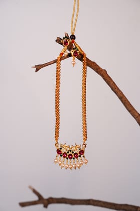 Gold-Plated Necklace & Earring Set