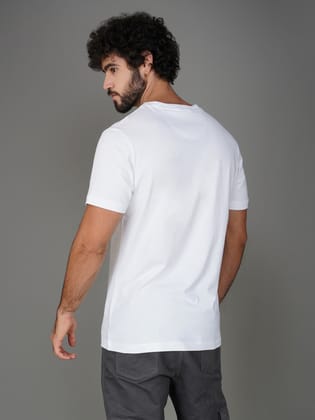 Men's Soft Cotton Jersey Branded Tee White 