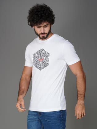 Men’s Branded Pure Cotton Tee White