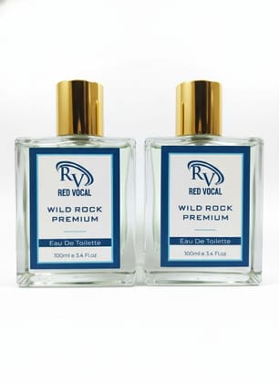 Red Vocal Wild Rock Premium Perfume Eau De Toilette for Men – 100ml Bold, Fresh & Long-Lasting Set of 2 Fragrance