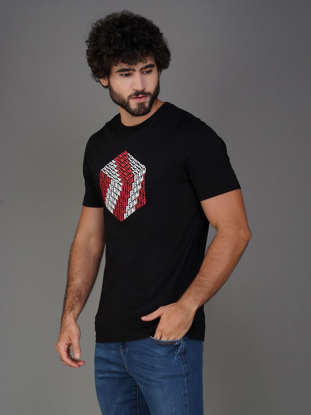 Men’s Branded Pure Cotton Tee Black