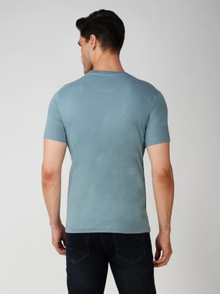 Men’s Branded 100% Cotton Jersey T-Shirt Blue               