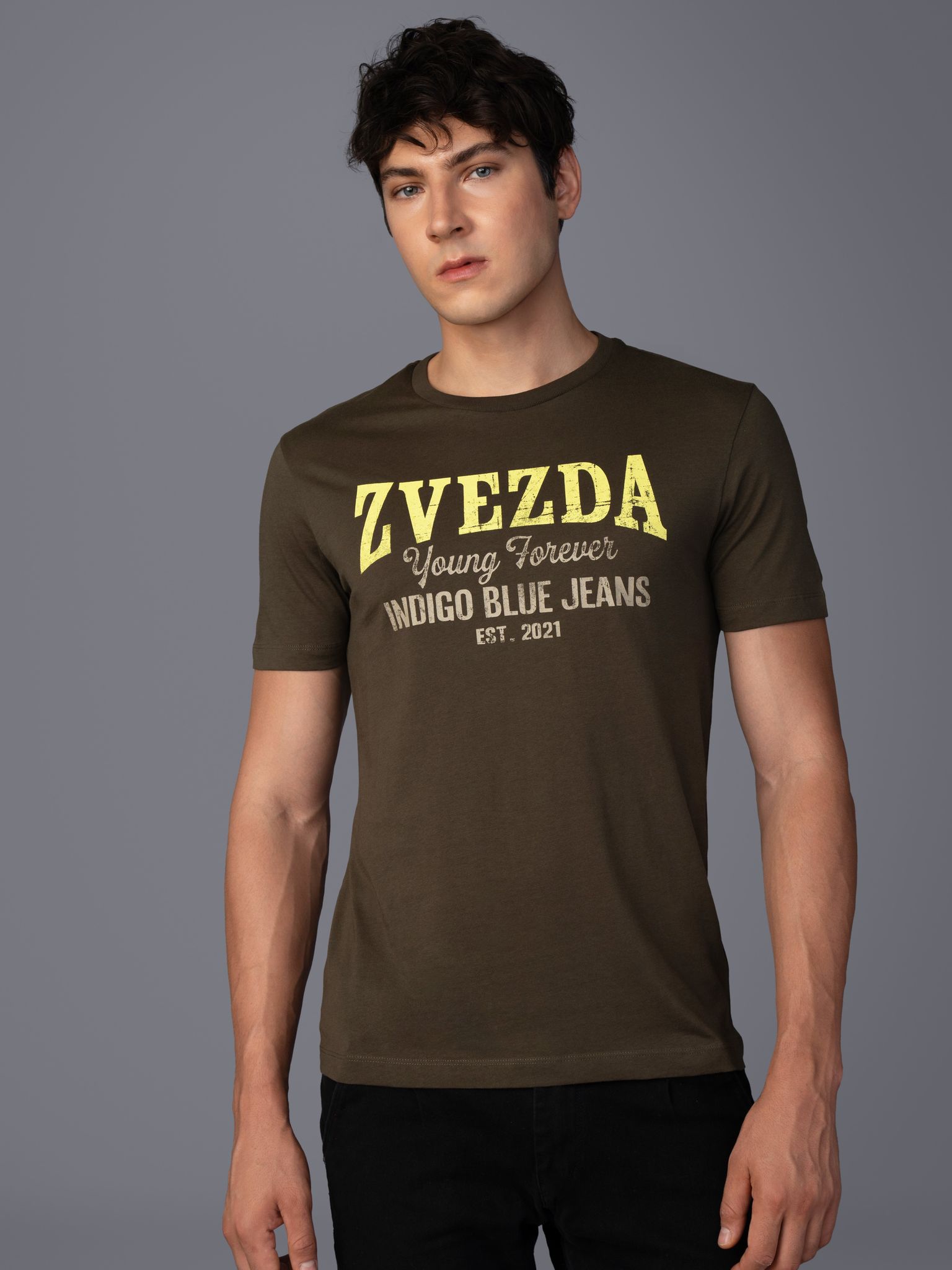 Men’s Branded 100% Cotton Jersey T-Shirt Dark Green