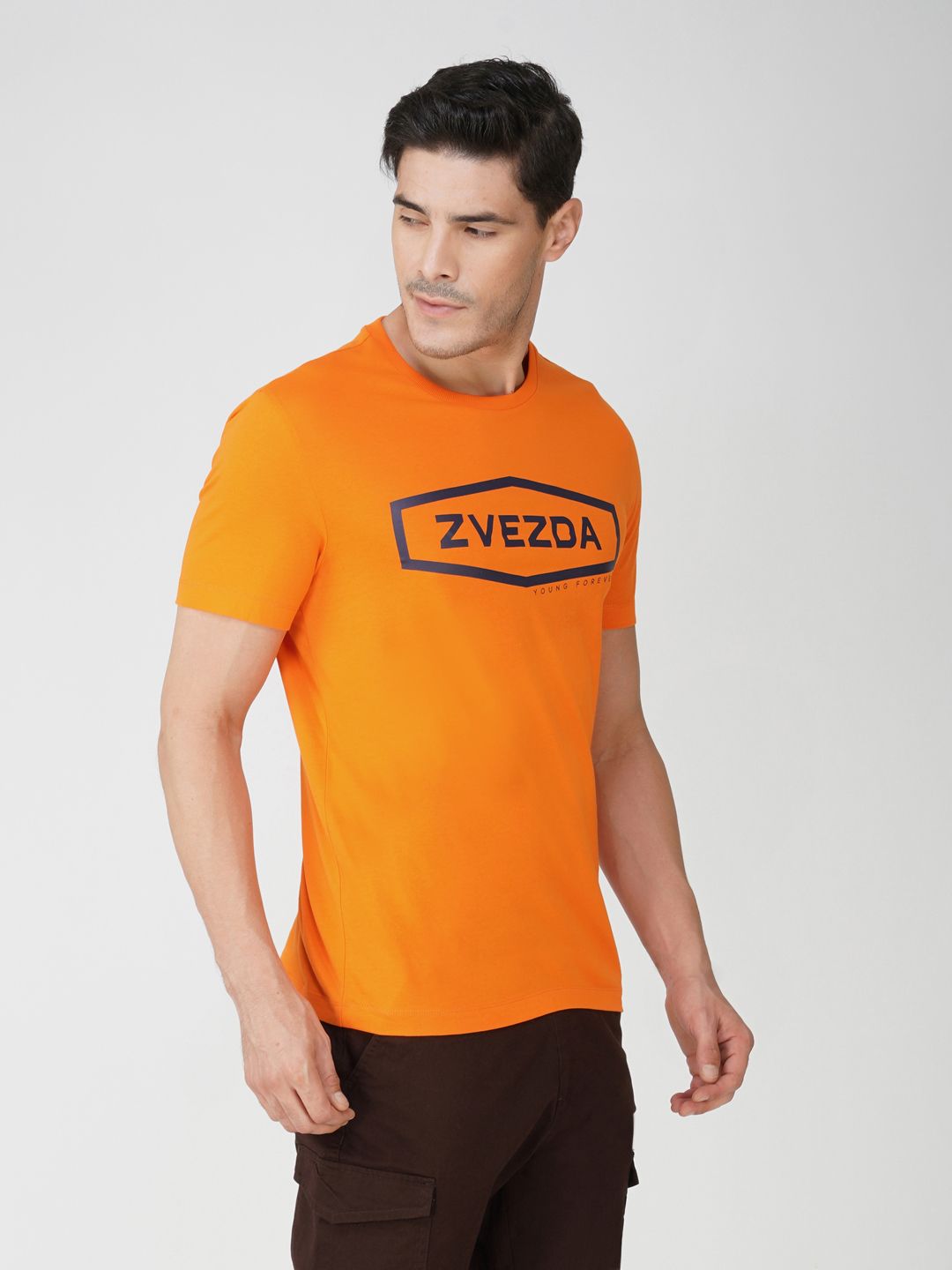 Men’s Premium Branded Pure Cotton Tee Orange