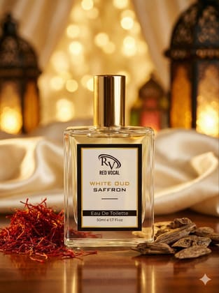 Red Vocal White Oud Saffron Premium Perfume Eau De Toilette 50ml –  Luxury Fragrance For Unisex Set of 2