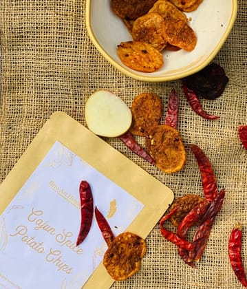 Homemade Cajun Spice Potato Chips (50g)