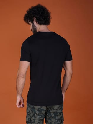 Men’s Trendy Branded Pure Cotton European Fit T-Shirt Black