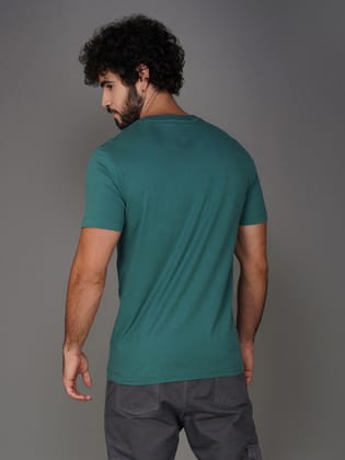 Men’s Trendy Branded Pure Cotton European Fit T-Shirt Green