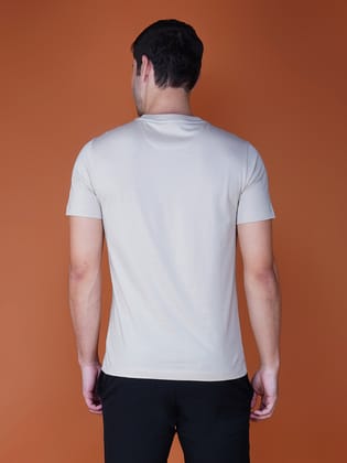 Men’s Branded Casual Wear Cotton Jersey Tee-Grey
