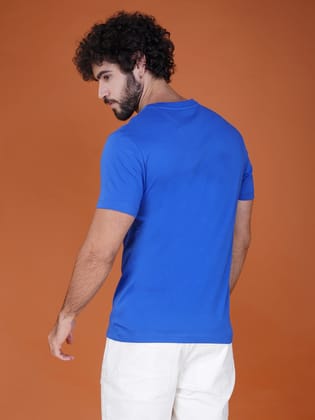 Premium Branded Men’s Cotton Tee-Blue