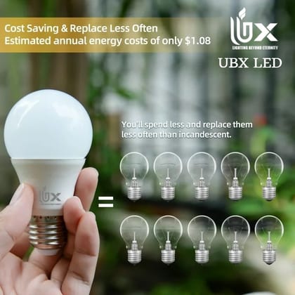 UBX 9W LED Bulb for Home & Office |White | E27 Base | Pack of 06