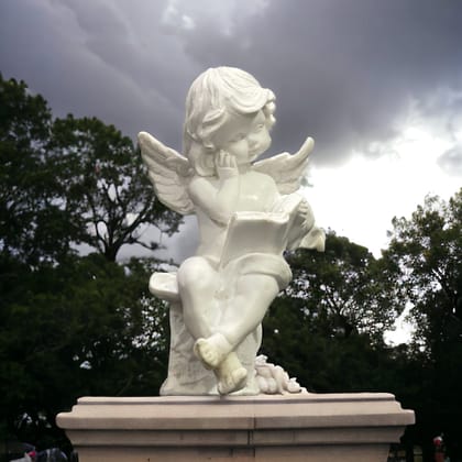 Cute Angel Classic Showpiece for Home Décor H – 15 cm-Composite Marble