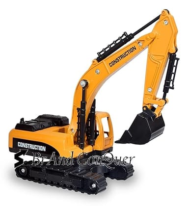 Brand Conquer Excavator Construction Long Crane Engineering Vehicle Model Unbreakable Toy (Excavator Crane)