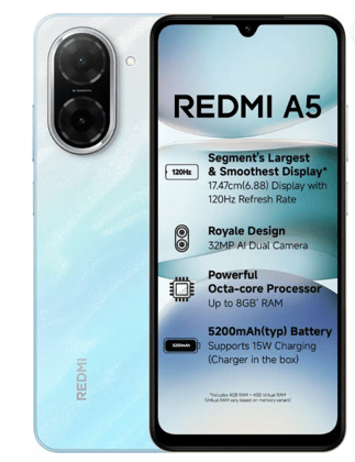 Redmi A5 ( Pondicherry Blue,  3 GB) (64 GB RAM)