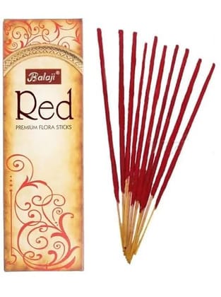 Balaji Red Agarbatti Premium Flora Incense Sticks 50g (Pack of 4) 