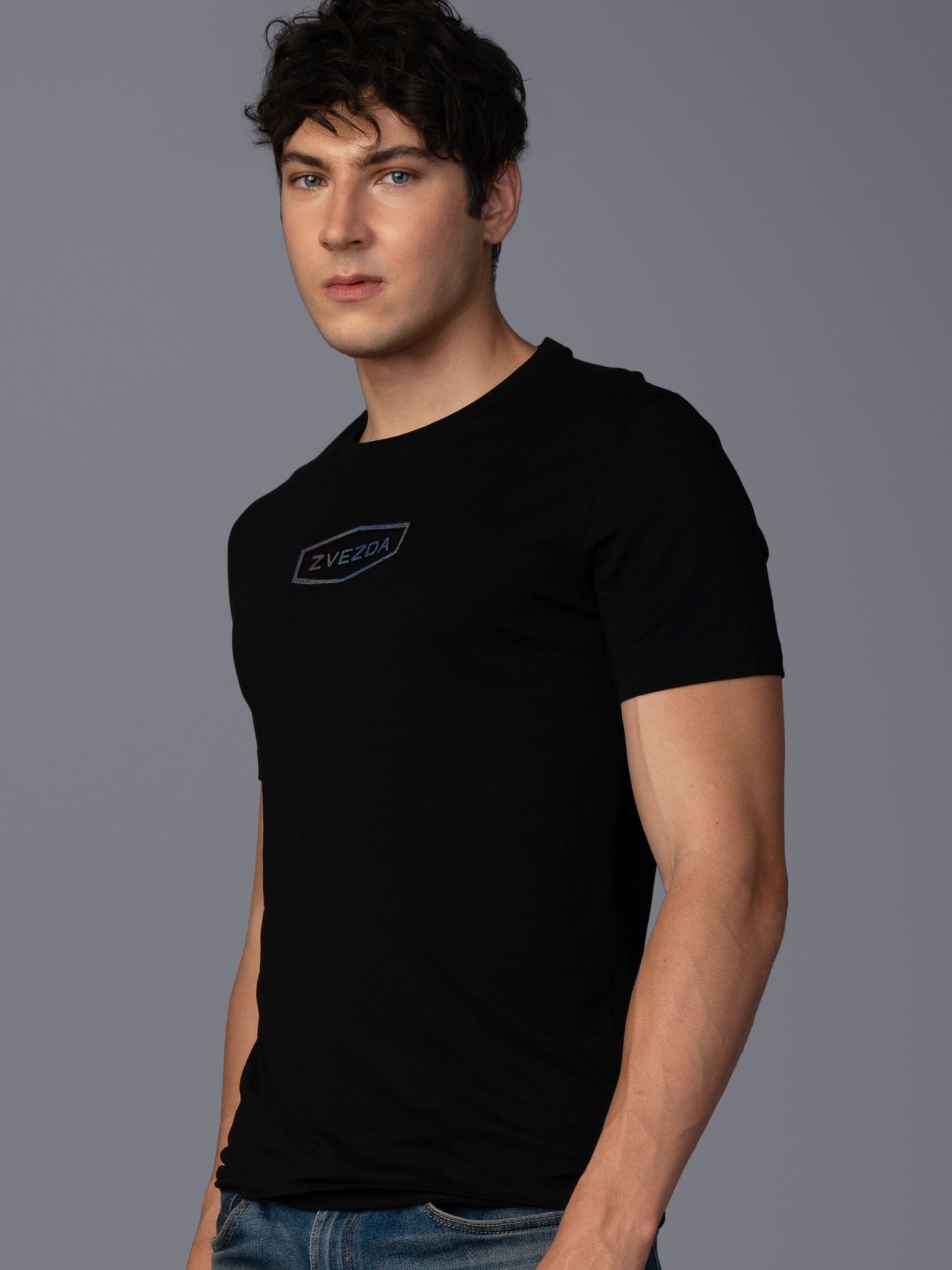 Men’s Trendy Pure Cotton European Fit Branded T-Shirt for Men Black