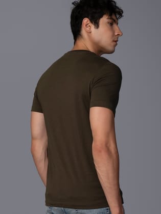 Men’s Trendy Pure Cotton European Fit Branded T-Shirt for Men-Dark Green