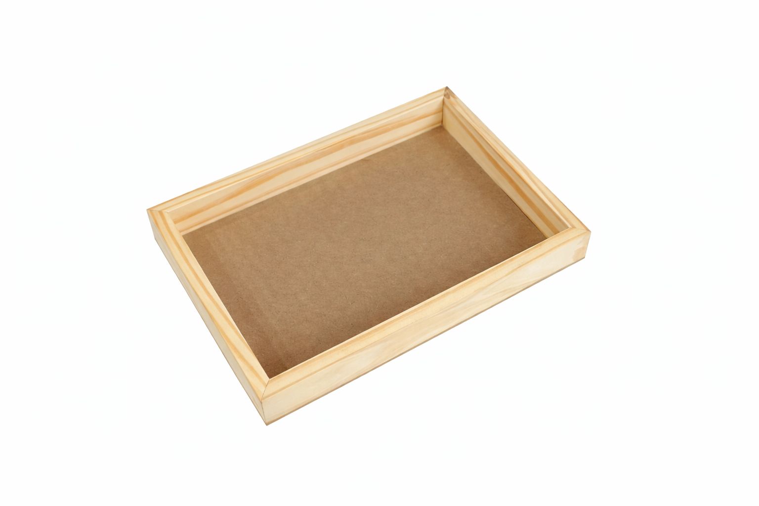 DEVESHA DIY Wooden Serving Tray - 12 × 8 Inch (Without Handle) | Wooden Tray for Art, Craft, Decoupage & Decoration