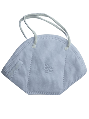 N95 CE Certified White Protective Face Mask with Elastic Ear Loops