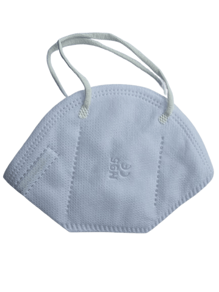 N95 CE Certified White Protective Face Mask with Elastic Ear Loops