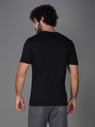 Men’s Breathable Pure Cotton Branded T-Shirt-Black