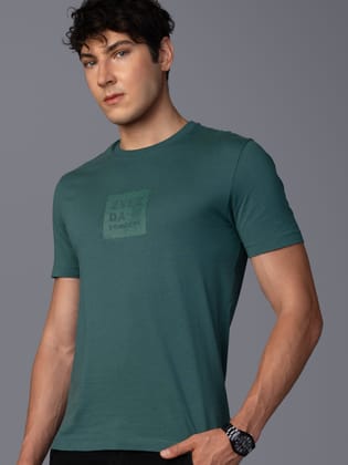 Men’s Premium Pure Cotton Branded T-Shirt-Green