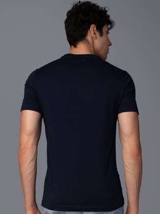 Men’s Premium Pure Cotton Branded T-Shirt-Navy