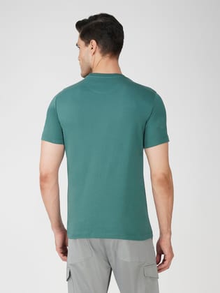 Men’s Soft Cotton Round Neck Regular Fit T-Shirt-Smoke Pine