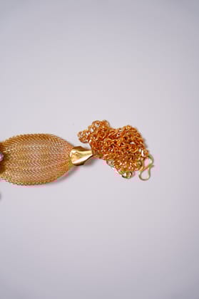 Handwork Gold-Plated Pearl and Rhinestone Kamarpatti
