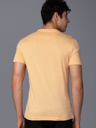 Men’s Cotton Breathable Round Neck Summer Branded T-Shirt-Golden