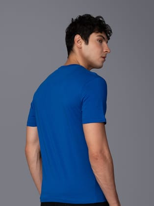 Men’s Cotton Breathable Round Neck Summer Branded T-Shirt-Blue
