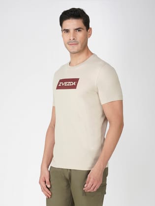 Men’s Branded Lightweight Cotton Round Neck T-Shirt-Grey
