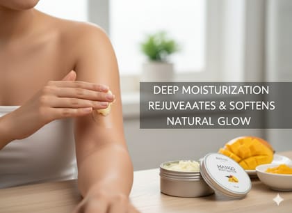 Natural Mango Body Butter Moisturizer Lotion For Dry Skin