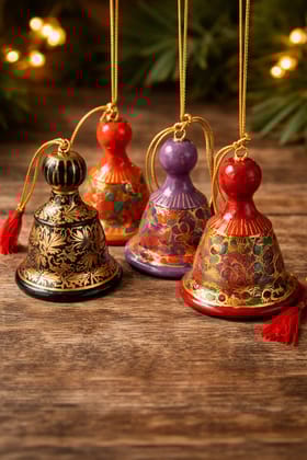 Handcrafted Wooden Elephant Ornaments on Rustic Wood – Festive Home Décor & Gift Accent