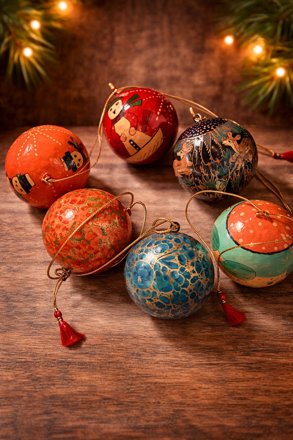 Handcrafted Hand-Painted Wooden Christmas Ornaments – Festive Home Décor & Gift Accents
