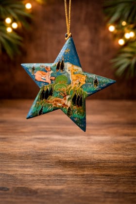 Handcrafted Woodland Night Star Ornament – Festive Home Décor & Gift Accents