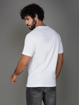 Zvezda Branded Men's Cotton Jersey Tee - Euro Fit-White