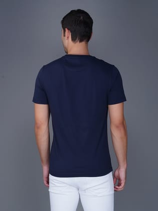 Zvezda Branded Men's Cotton Jersey Tee - Euro Fit-Navy